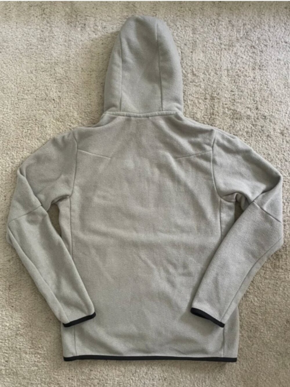 Nike Tech Fleece Men Size S Winterized Hoodie Cobblestone Black Pristine VNDS - Picture 3 of 16